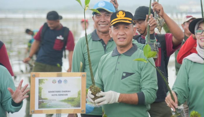 Peringati Hari Mangrove Sedunia 2026, Pemkot Kendari Tanam 1.000 Bibit di Kawasan Pesisir Kelurahan Mata