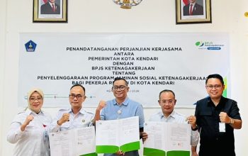 Pemkot Kendari dan BPJS Ketenagakerjaan Kolaborasi Beri Perlindungan Sosial Bagi Pekerja Rentan