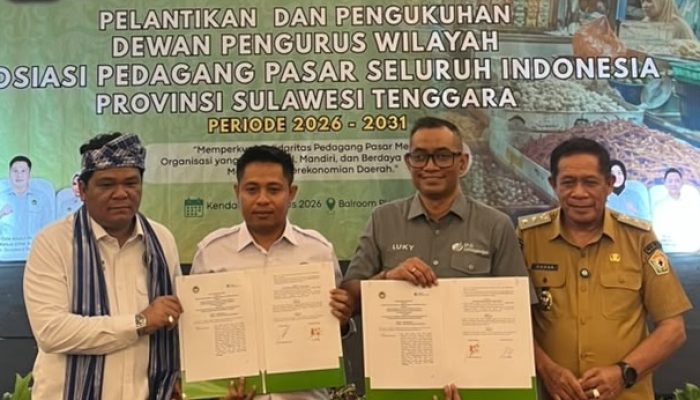 APPSI Sultra Resmi Jalin Kerjasama Dengan BPJS Ketenagakerjaan, Beri Jaminan Sosial Bagi Pedagang Pasar