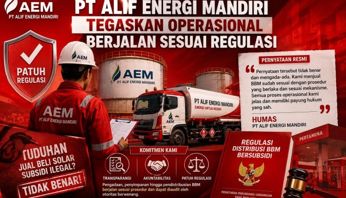 PT Alif Energi Mandiri Bantah Tudingan Jual Beli Solar Subsidi Ilegal, Tegaskan Operasional Sesuai Regulasi
