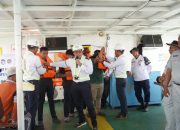Peringati Bulan Keselamatan Transportasi, Jasa Raharja Sultra Bersama KSOP Kendari dan ASDP Edukasi Penumpang KMP Bahteramas