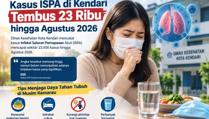 Dinkes Kota Kendari Temukan 1.292 Kasus TBC Hingga Agustus 2026