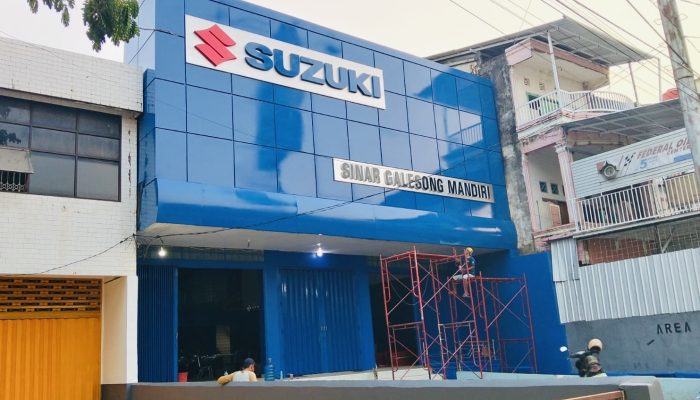 Dealer Resmi Motor Suzuki di Kendari Tampil dengan Identitas Baru, Dominasi Warna Biru
