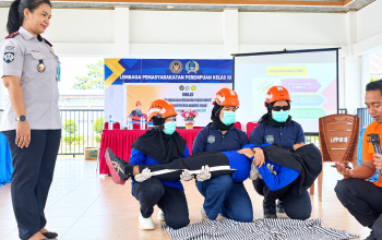 Lapas Perempuan Kendari Gandeng Basarnas Gelar Simulasi Bencana, 70 Peserta Dibekali Ilmu SAR